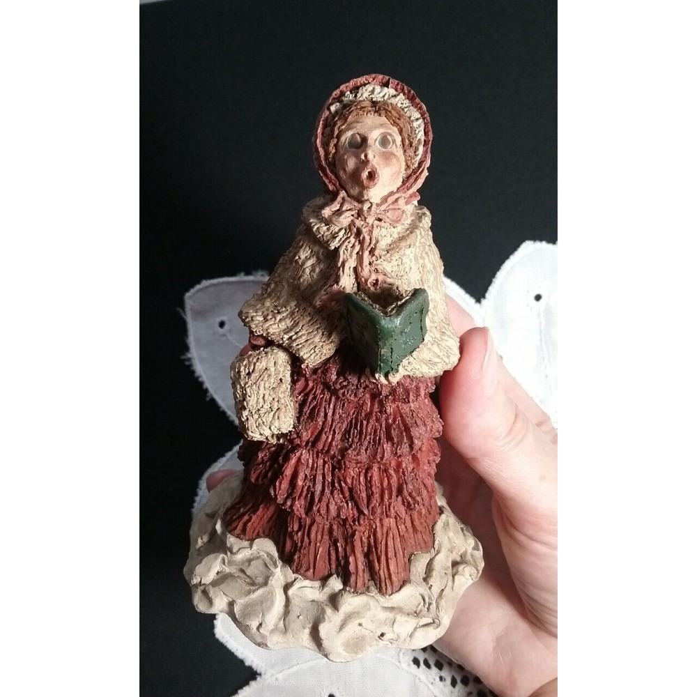Vintage 1985 Christmas Caroler Figurine by June McKenna Signed Collectible